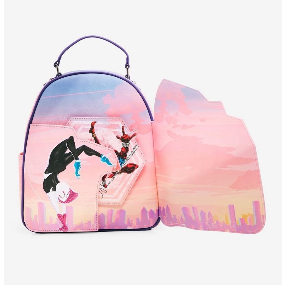 Marvel Across the Spider-Verse Character Portrait Magnetic Fold Mini Backpack
